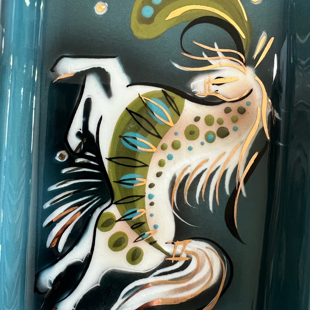 Vintage Sascha Brastoff "Star Steed" ceramic ashtray mcm ashtray horse dish - Picture 3 of 6